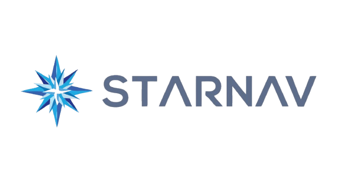 Logo Starnav avec écrit Starnav sur le côté droit.