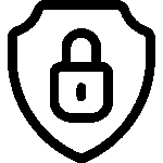 Icon d'un cadenas au seins d'un bouclier.